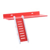 Wooden Platform and Ladder Set for Chinchilla Hamster Climbing red