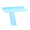 Wooden Platform and Ladder Set for Chinchilla Hamster Climbing blue