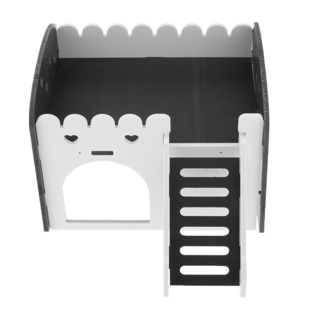 Cute Design Mini Small Animal Castle House Hamster Live Play House Black