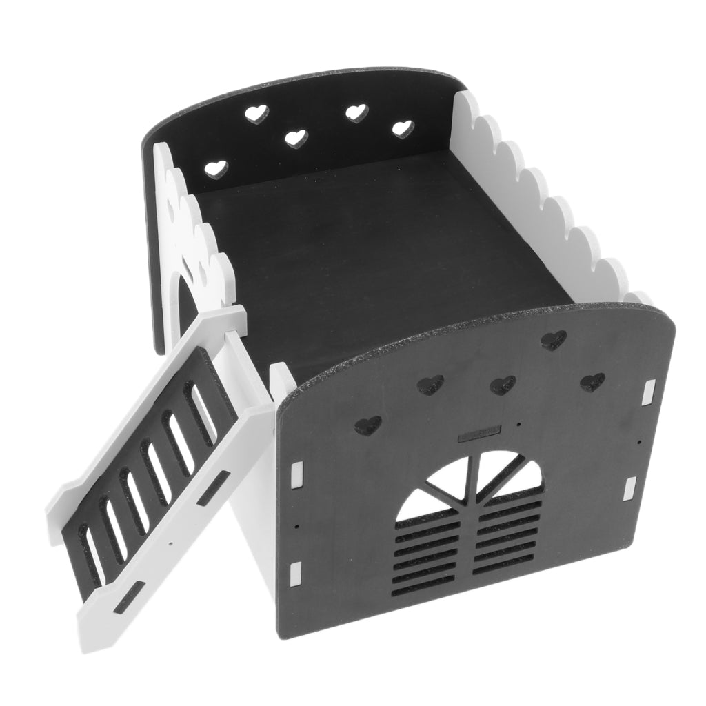 Cute Design Mini Small Animal Castle House Hamster Live Play House Black