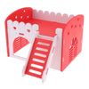 Cute Design Mini Small Animal Castle House Hamster Live Play House Red