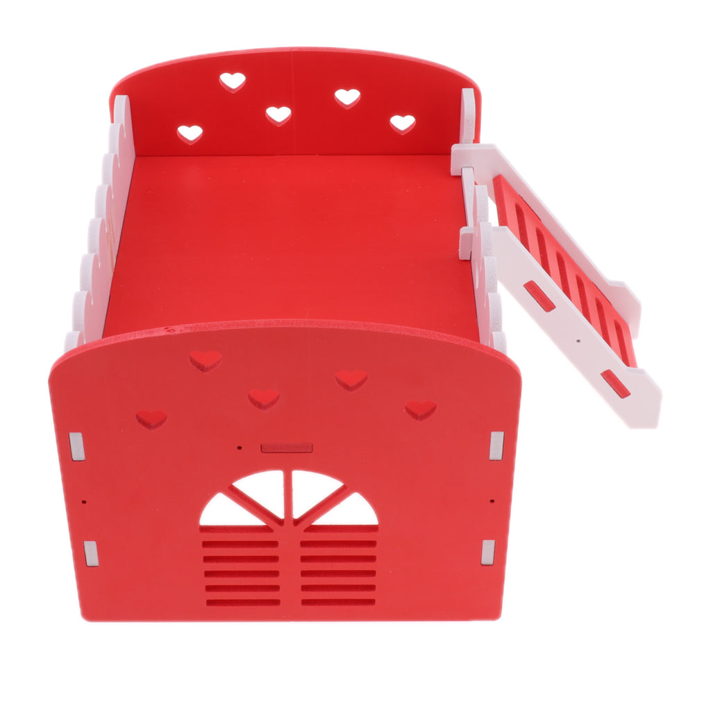 Cute Design Mini Small Animal Castle House Hamster Live Play House Red