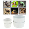 2 Pcs Ceramic Reptile Anti Escape Reptile Food Water Basin Bathtub Type B