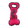 2Pcs Bone Type Dog Bite Tug Pillow Durable Exercise Training Toys Rose Red