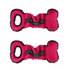 2Pcs Bone Type Dog Bite Tug Pillow Durable Exercise Training Toys Rose Red