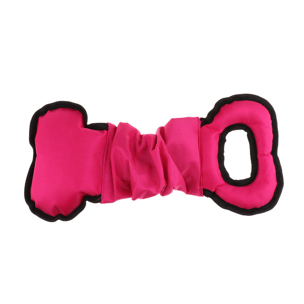 2Pcs Bone Type Dog Bite Tug Pillow Durable Exercise Training Toys Rose Red