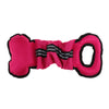 2Pcs Bone Type Dog Bite Tug Pillow Durable Exercise Training Toys Rose Red