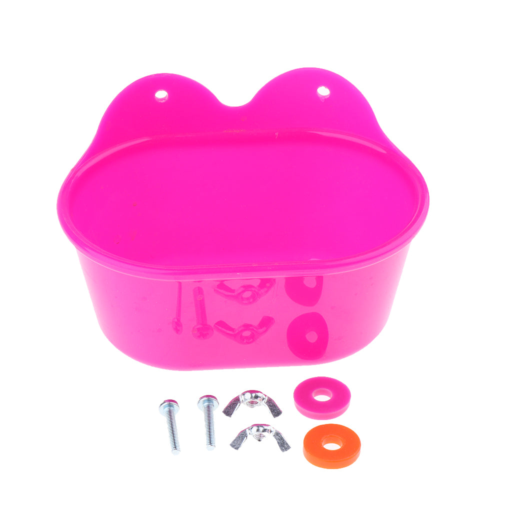 2 Pcs Pet Bath Supplies Hamster Mice Plastic Bathroom Cage Box Toilet Toy Oval Purplish Red