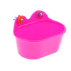 2 Pcs Pet Bath Supplies Hamster Mice Plastic Bathroom Cage Box Toilet Toy Oval Purplish Red