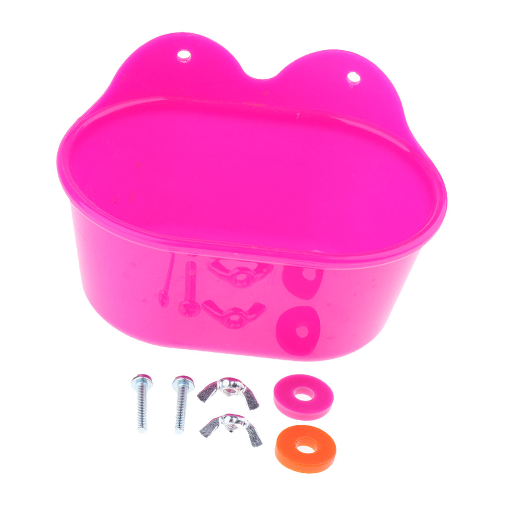 2 Pcs Pet Bath Supplies Hamster Mice Plastic Bathroom Cage Box Toilet Toy Oval Purplish Red