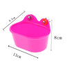 2 Pcs Pet Bath Supplies Hamster Mice Plastic Bathroom Cage Box Toilet Toy Oval Purplish Red