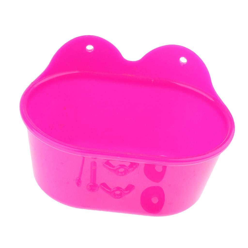 2 Pcs Pet Bath Supplies Hamster Mice Plastic Bathroom Cage Box Toilet Toy Oval Purplish Red