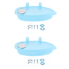 2 Pcs Pet Bath Supplies Hamster Mice Plastic Bathroom Cage Box Toilet Toy Blue with Mirror