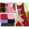 Hamster Rope Climbing Wall Cargo Net Hammock Toy Small Animals Red