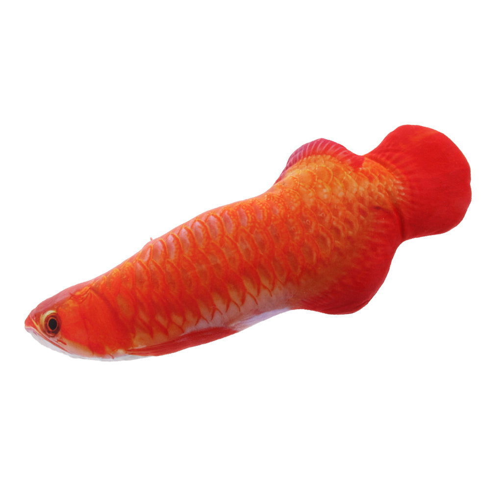 Cat Toys Interactive Catnip Emulational Fish Toy Chew Pillow for Cat Red