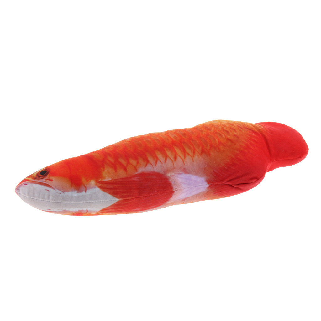 Cat Toys Interactive Catnip Emulational Fish Toy Chew Pillow for Cat Red