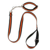 Reflective Strong Nylon Rope Dog Leash Collar Set for Walking Hiking Orange