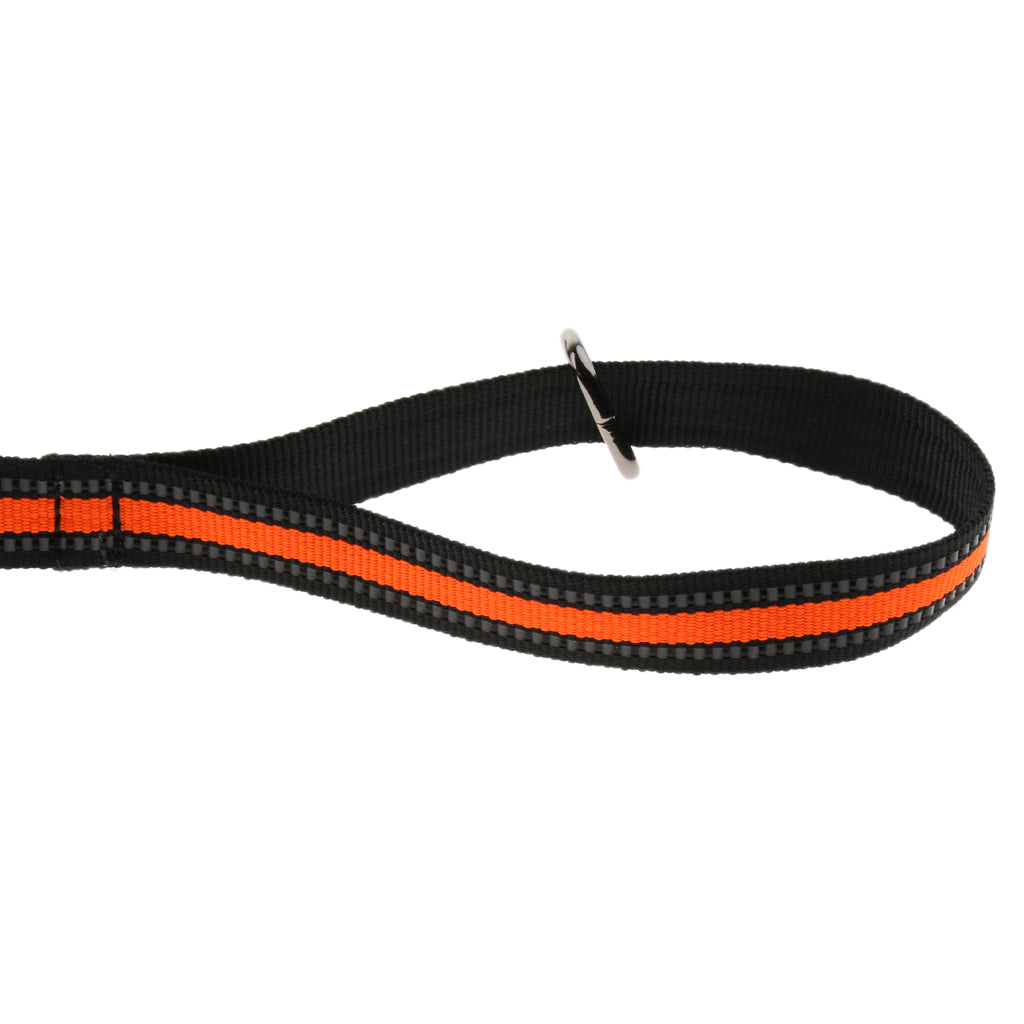 Reflective Strong Nylon Rope Dog Leash Collar Set for Walking Hiking Orange