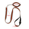 Reflective Strong Nylon Rope Dog Leash Collar Set for Walking Hiking Orange