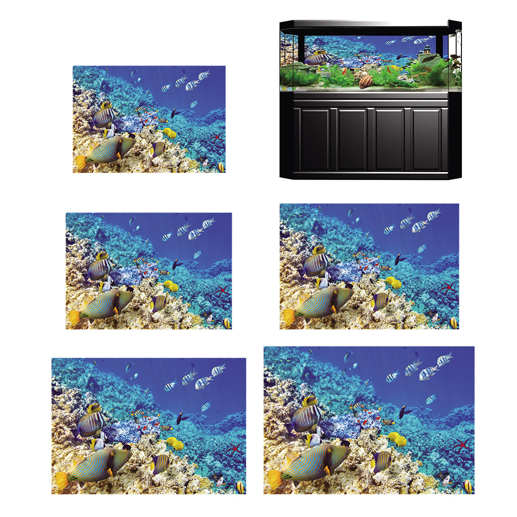 Aquarium Background Poster Fish Tank Wall Decoration Sticker XS