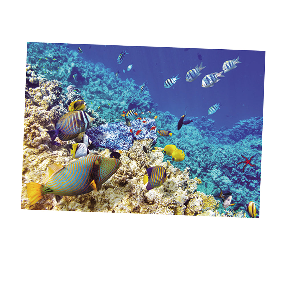 Aquarium Background Poster Fish Tank Wall Decoration Sticker XS