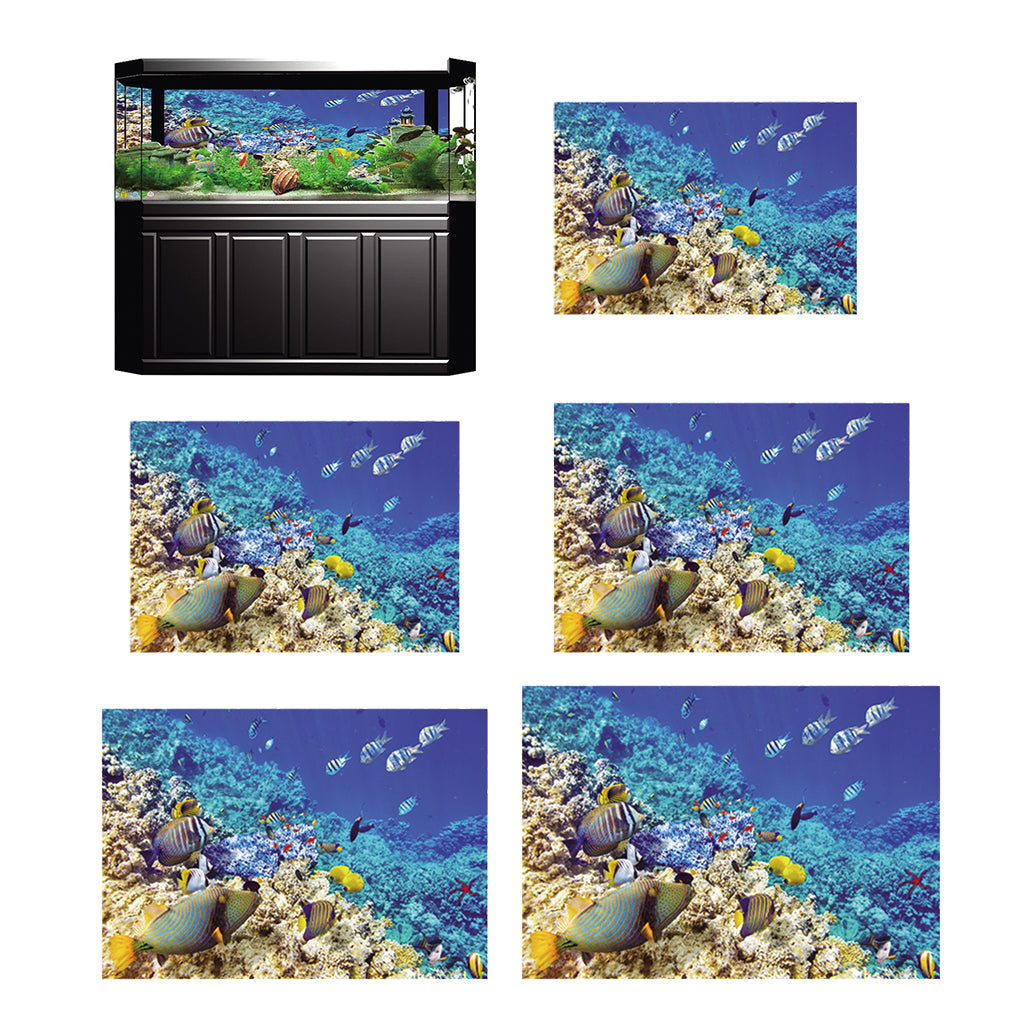 Aquarium Background Poster Fish Tank Wall Decoration Sticker XS