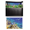 Aquarium Background Poster Fish Tank Wall Decoration Sticker XS