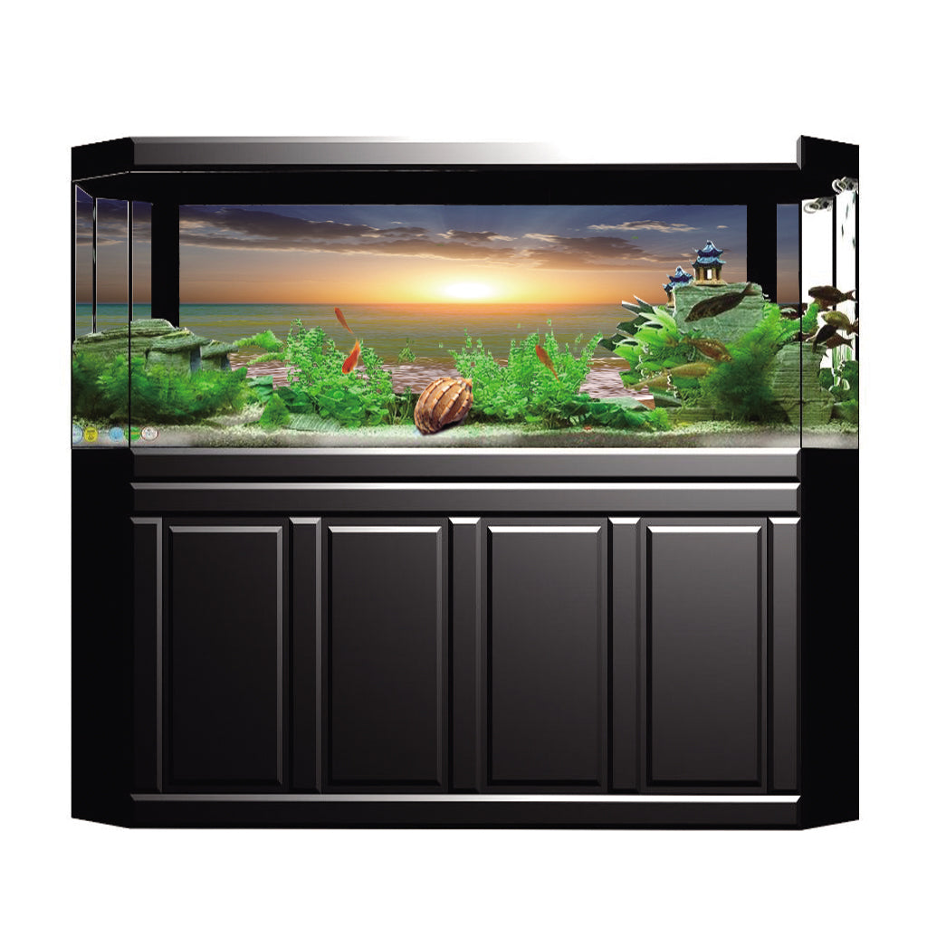 3D Aquarium Background Poster Fish Tank Wall Decoration Sticker S