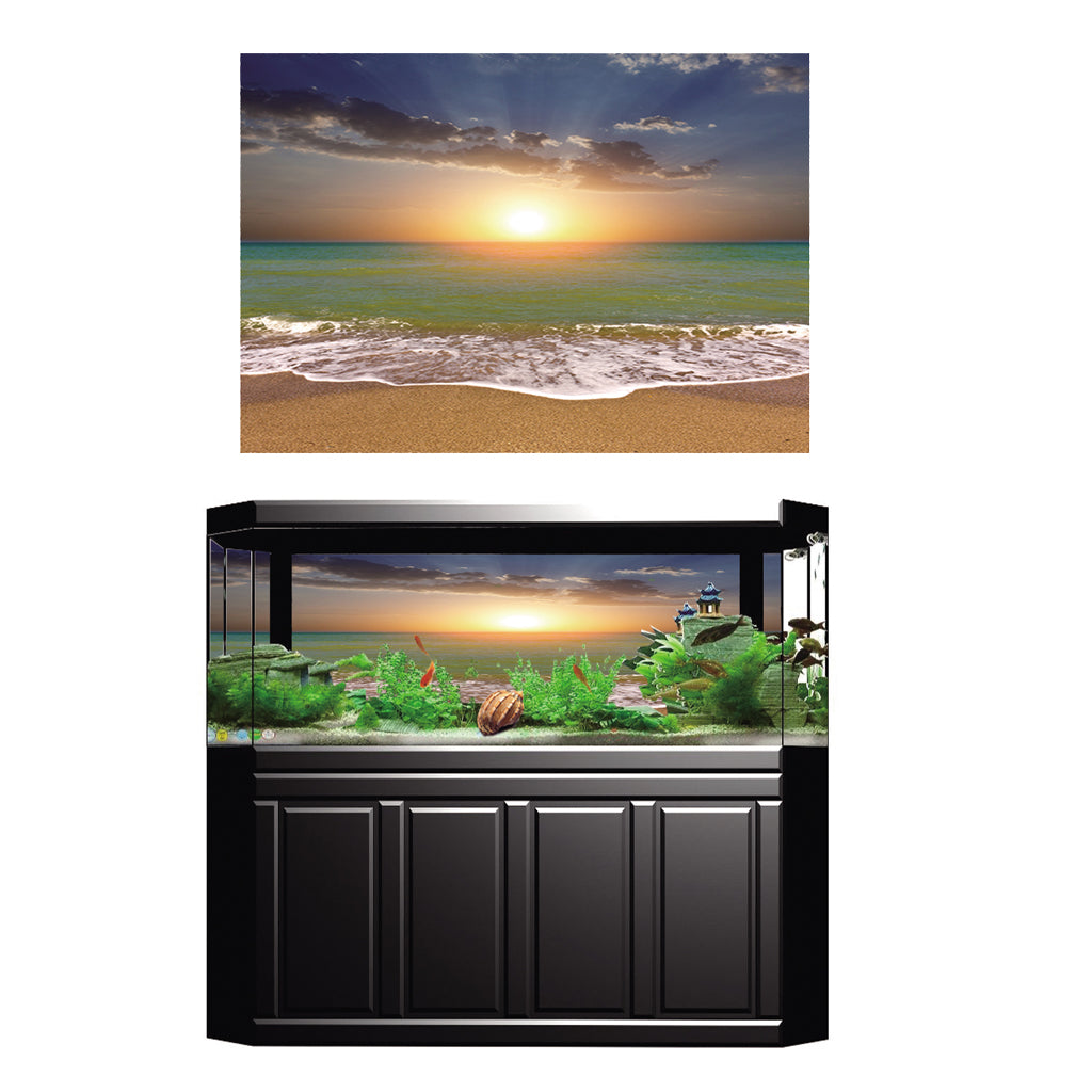 3D Aquarium Background Poster Fish Tank Wall Decoration Sticker S