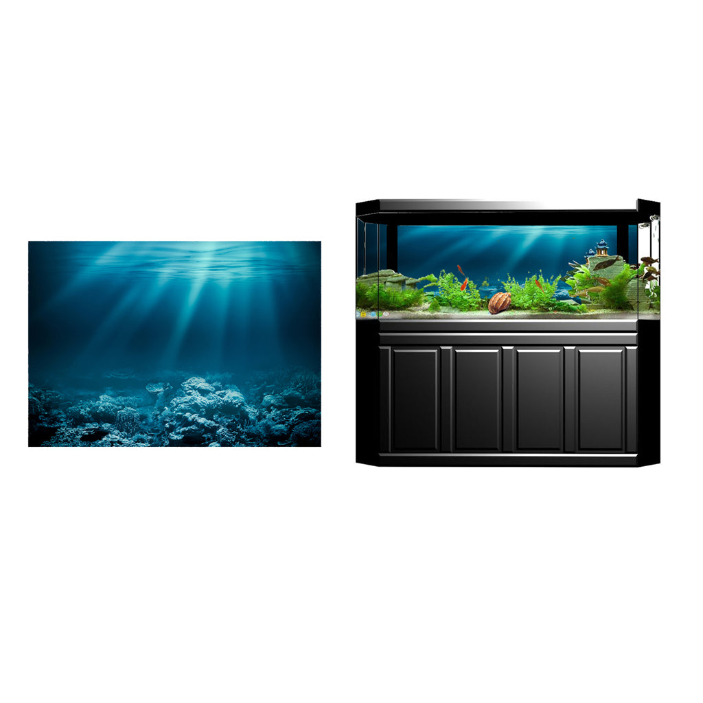 Aquarium 3D Background Sticker Fish Tank Wall Decoration Painting PVC L