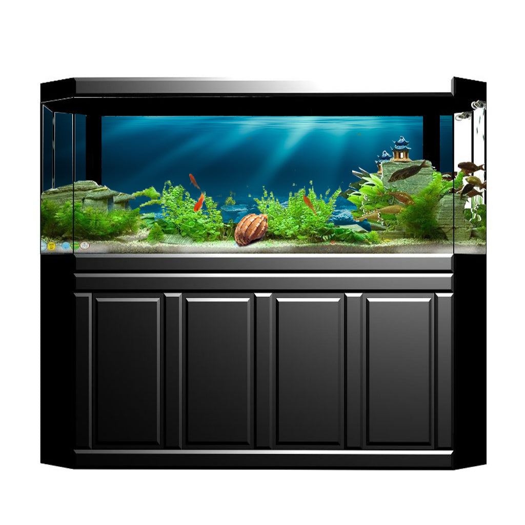 Aquarium 3D Background Sticker Fish Tank Wall Decoration Painting PVC L