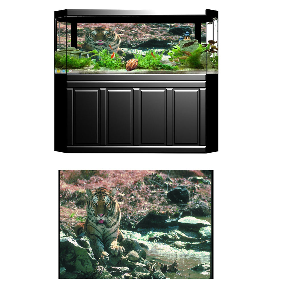 3D Aquarium Background Sticker Wallpaper HD Fish Tank Picture Decoration L