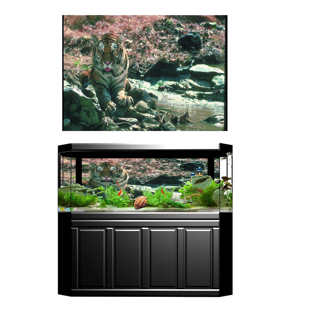 3D Aquarium Background Sticker Wallpaper HD Fish Tank Picture Decoration L