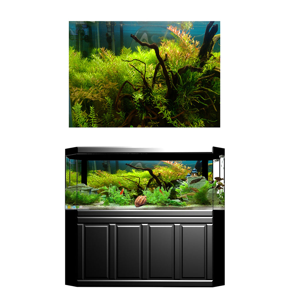 Aquarium Background Poster Fish Tank Wallpaper Sticker Underwater Decor L