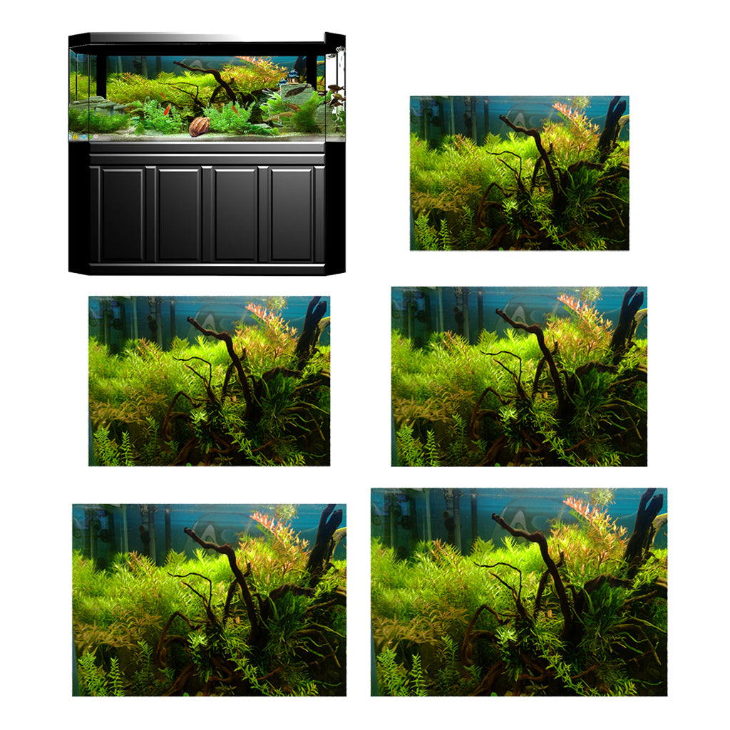 Aquarium Background Poster Fish Tank Wallpaper Sticker Underwater Decor XS