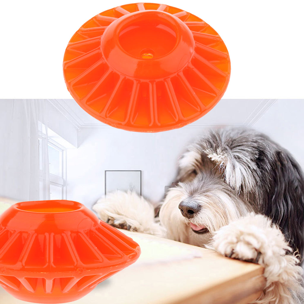 Dog Training Toys Flying Discs Flyer Silicone for Big Small Dogs Soft Orange