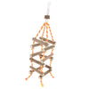 Wooden Birds Cage Hanging Toys Bird Parrot Chewing & Standing Toy