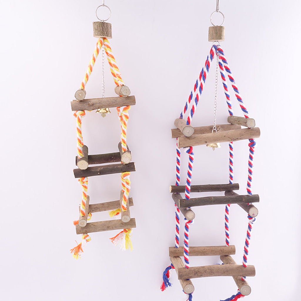 Wooden Birds Cage Hanging Toys Bird Parrot Chewing & Standing Toy