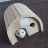 Wooden Hamster House Hideout Hut Exercise Natural Funny Nest Toy