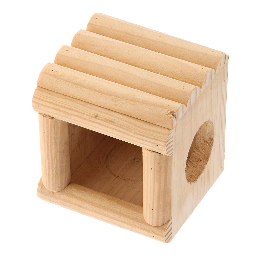 Wooden Small Animals House Toy Hamster Chinchillas Chalet Hideout Cage