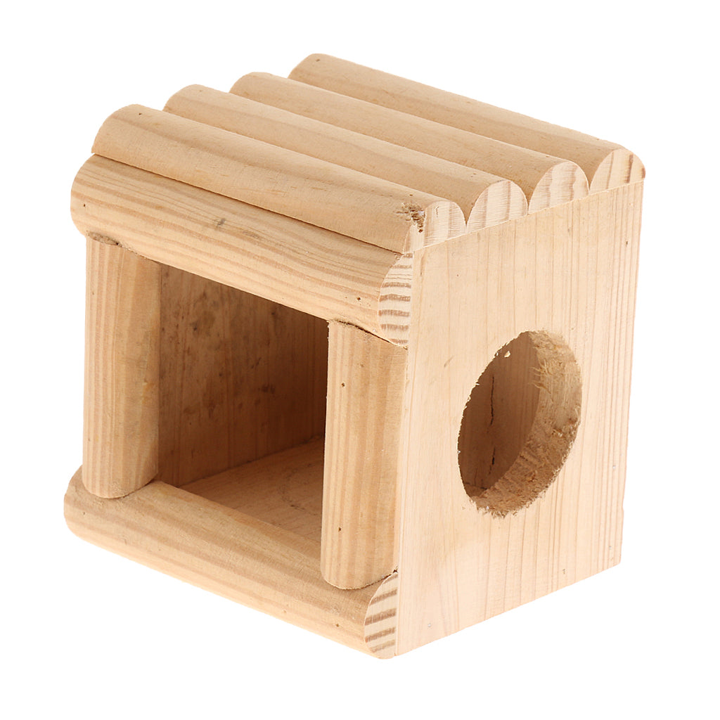 Wooden Small Animals House Toy Hamster Chinchillas Chalet Hideout Cage