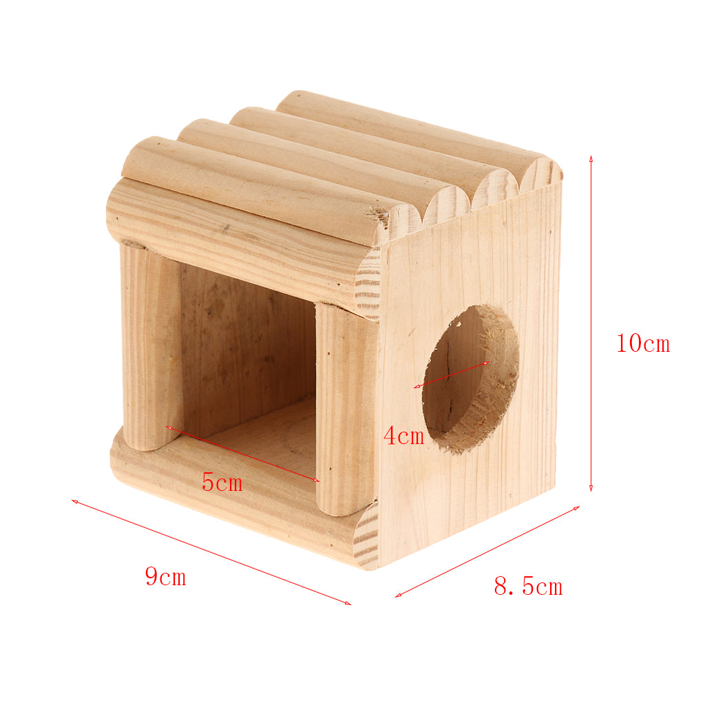 Wooden Small Animals House Toy Hamster Chinchillas Chalet Hideout Cage