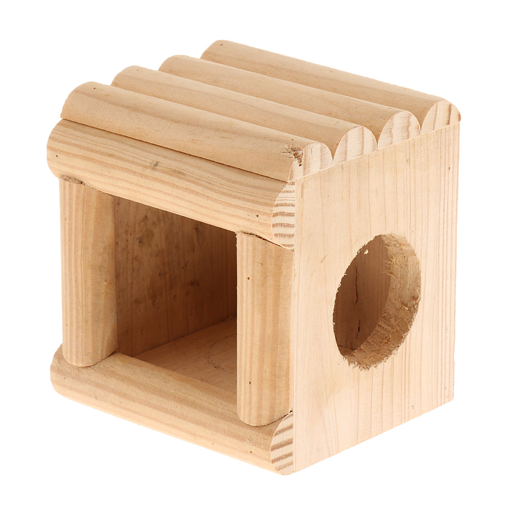 Wooden Small Animals House Toy Hamster Chinchillas Chalet Hideout Cage