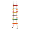 Wooden Colorful Bird Toy Parrot Climb Ladder Bird Swing Bridge with Bell