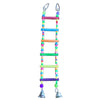 Wooden Colorful Bird Toy Parrot Climb Ladder Bird Swing Bridge with Bell