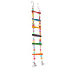 Wooden Colorful Bird Toy Parrot Climb Ladder Bird Swing Bridge with Bell