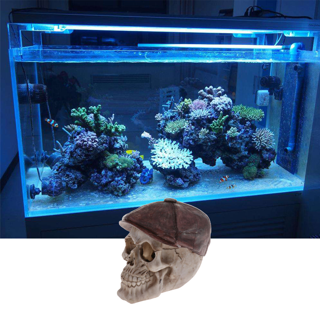 Aquarium Decorative Resin Skull Crawler Dragon Lizards Fish Tank Decoration 4