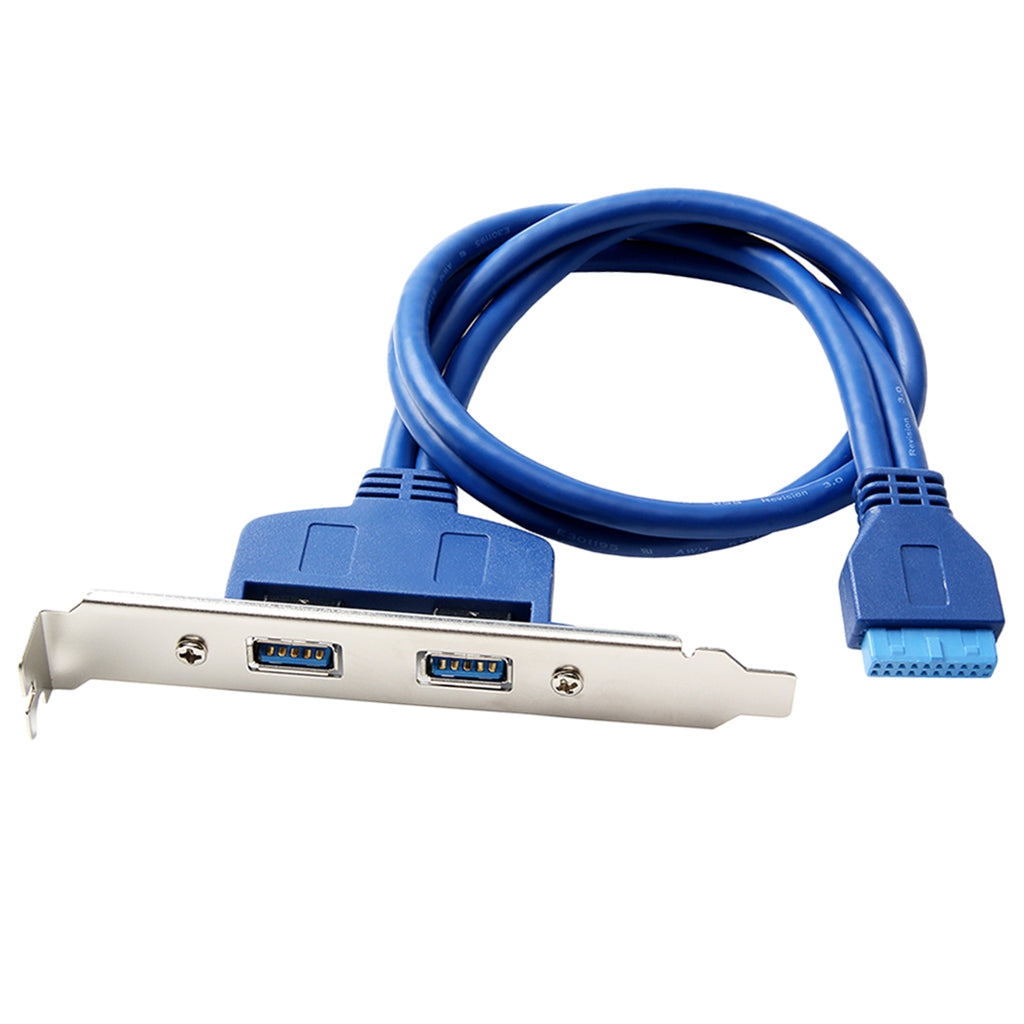 Dual USB 3.0 Type-A Female to Motherboard 20pin Header Cable Adapter