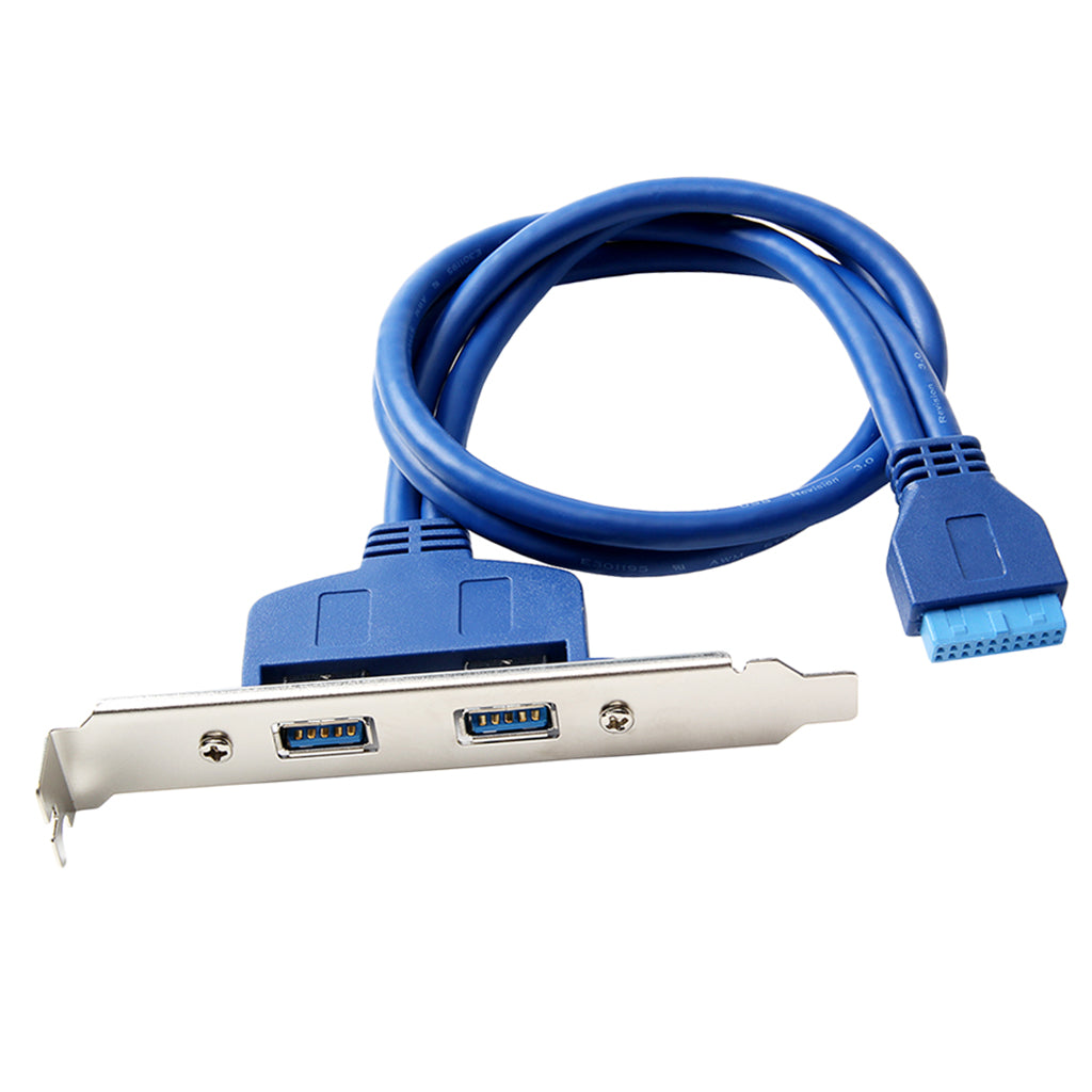 Dual USB 3.0 Type-A Female to Motherboard 20pin Header Cable Adapter