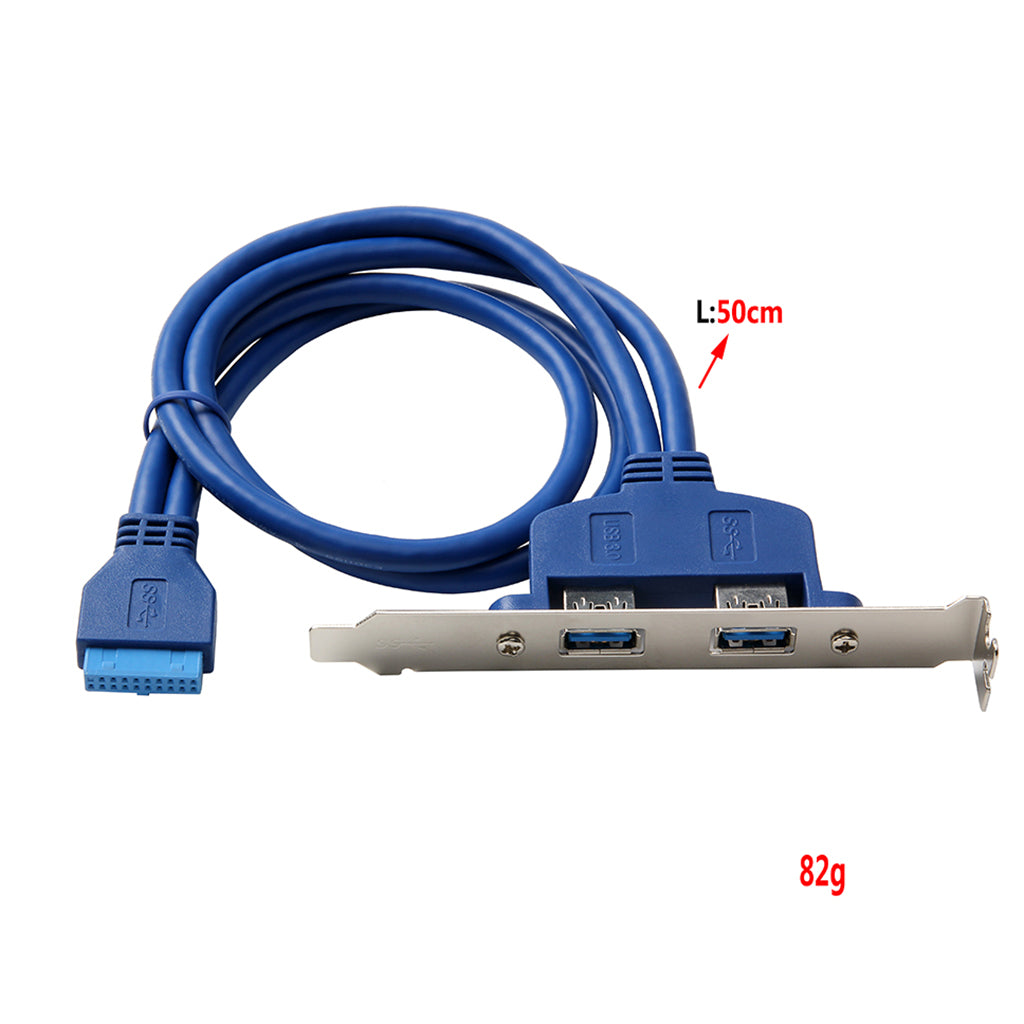 Dual USB 3.0 Type-A Female to Motherboard 20pin Header Cable Adapter